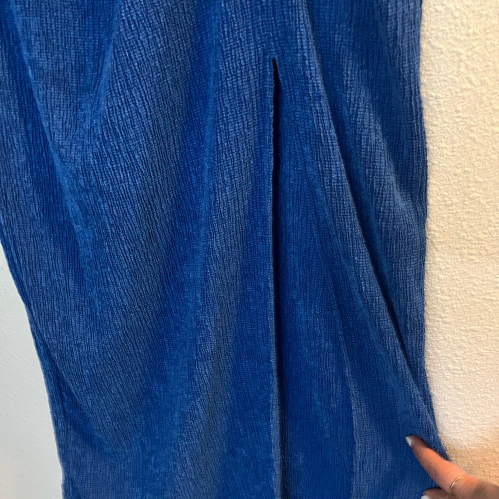 H&M Royal Blue Midi Dress with Side Knot Detail - Picture 7 of 8